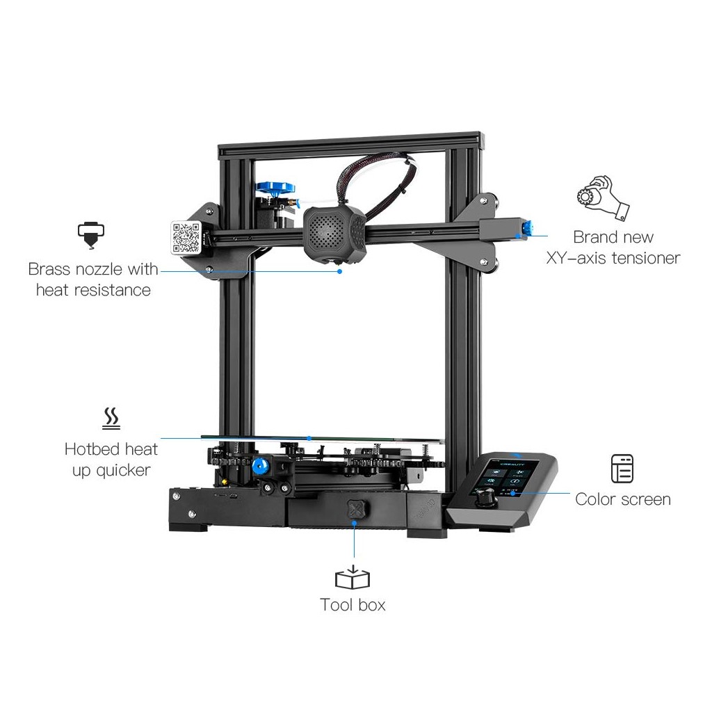 Creality Ender 3 - Impresora 3D con función de reanudaci;on de impresión para uso doméstico y escolar 220 x 220 x 250 mm
