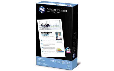 HP Papel Printer Paper Office 20lb, 8.5 x 11, 1 estuche Quickpack, Blanco 