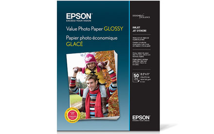 Epson Value (S400031) papel fotográfico brillante, carta, 50 hojas.